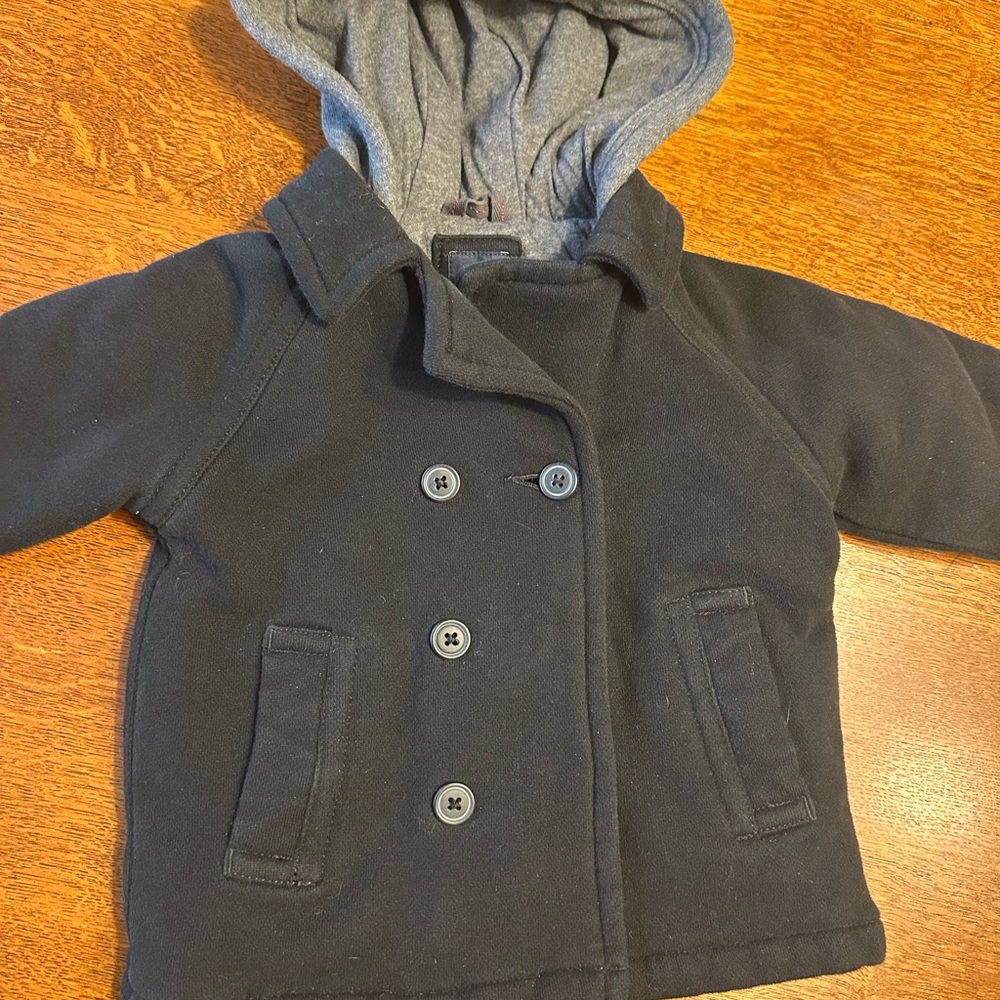 GAP Black and Gray Kids Pea Coat - Picture 2 of 4